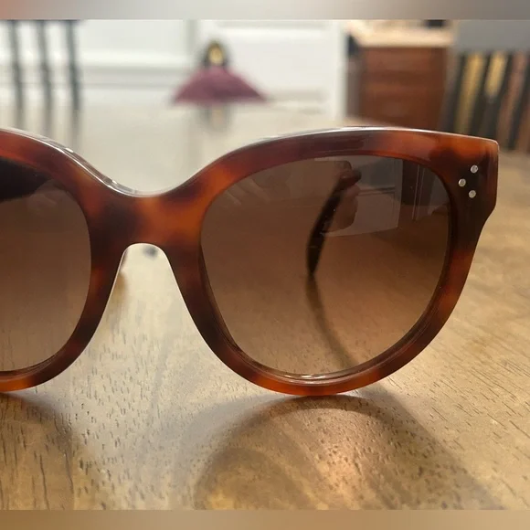 Celine Brown Tortoise Oversized Cat Eye Sunglasses Gradient - Picture 4 of 13